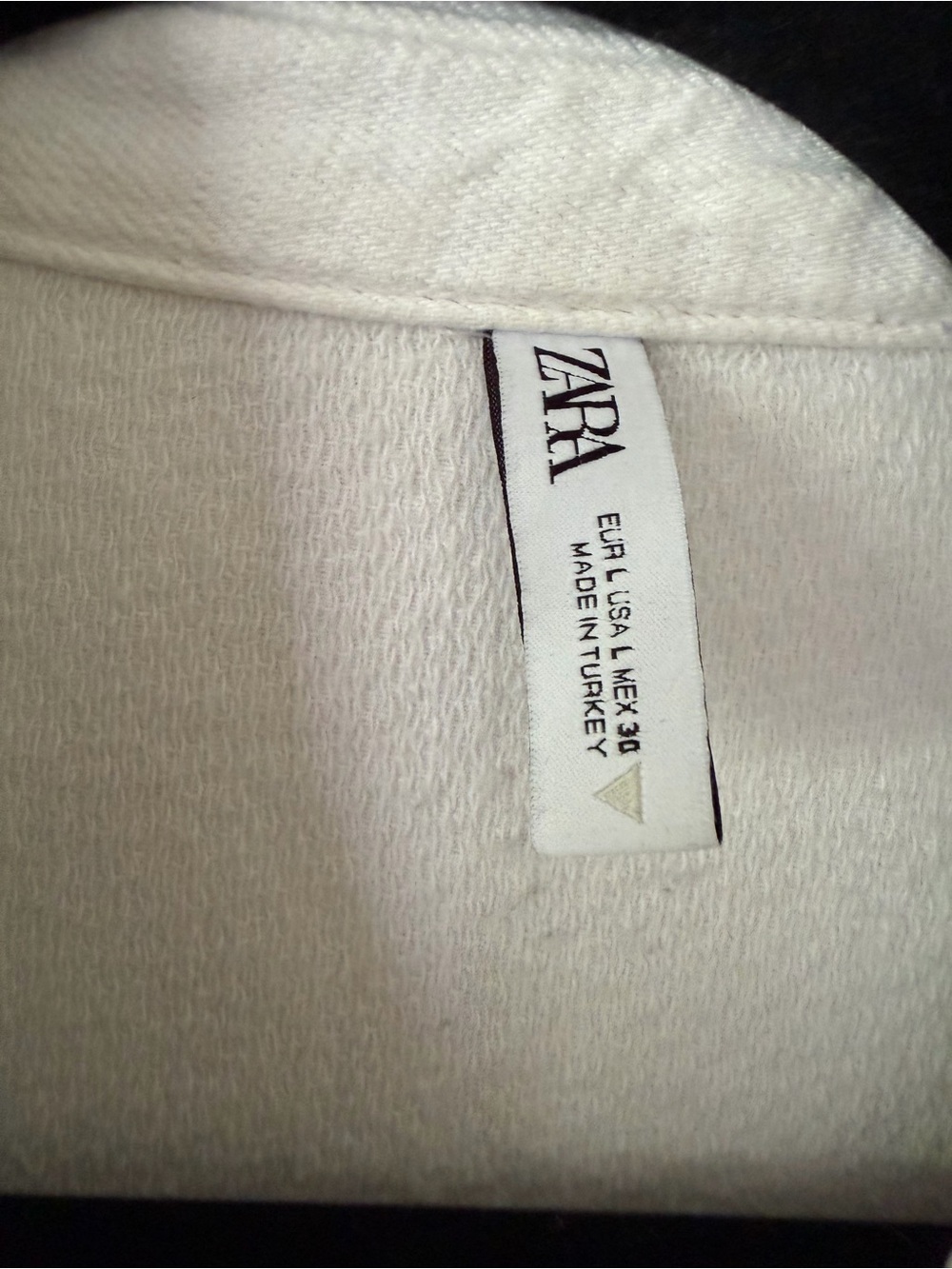 Zara Distressed White Button-Front Jacket - Picture 3 of 5